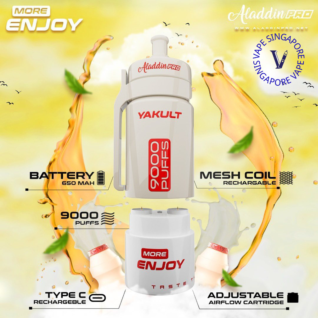 Aladdin Pro More Enjoy 9000 Puff Vape - Vape Singapore SG Vape
