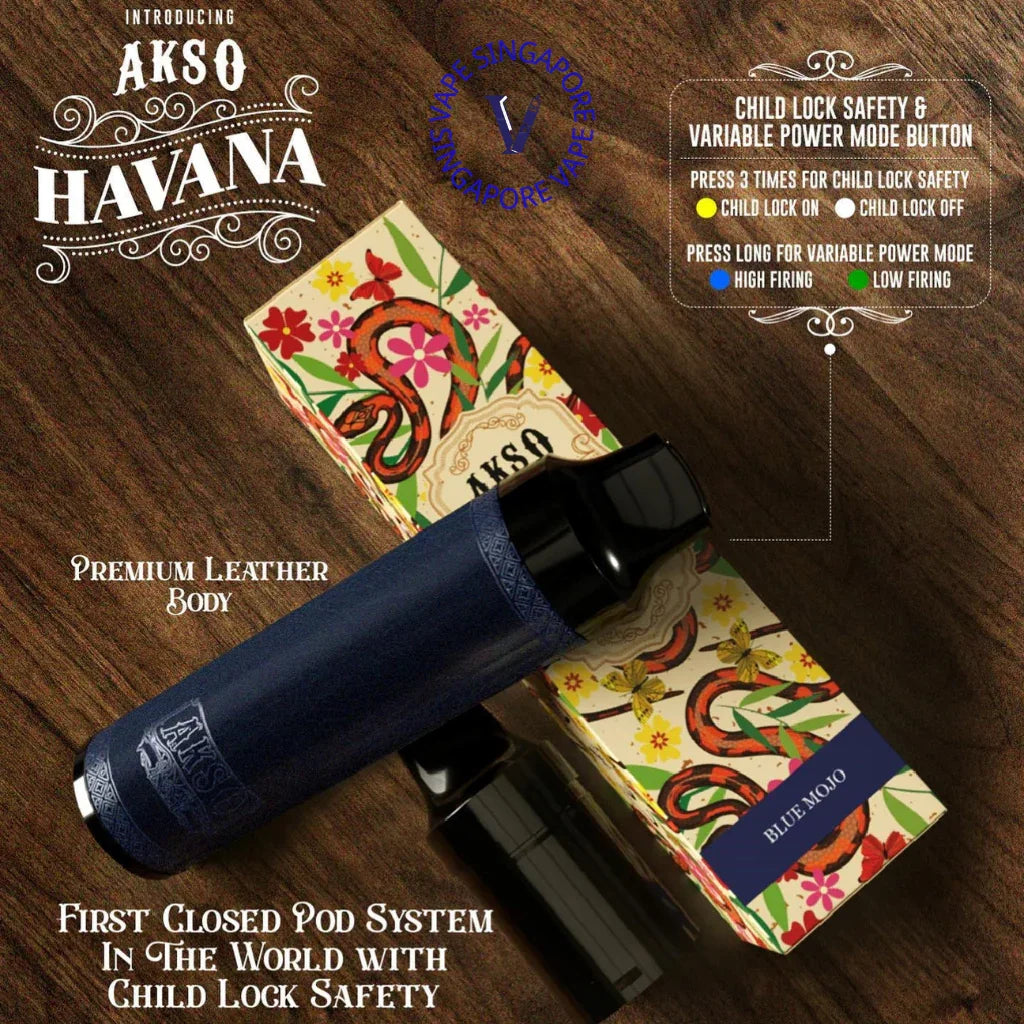HCigar AKSO HAVANA Pre-fill Pod Kit 600mAh - Vape Singapore SG Vape