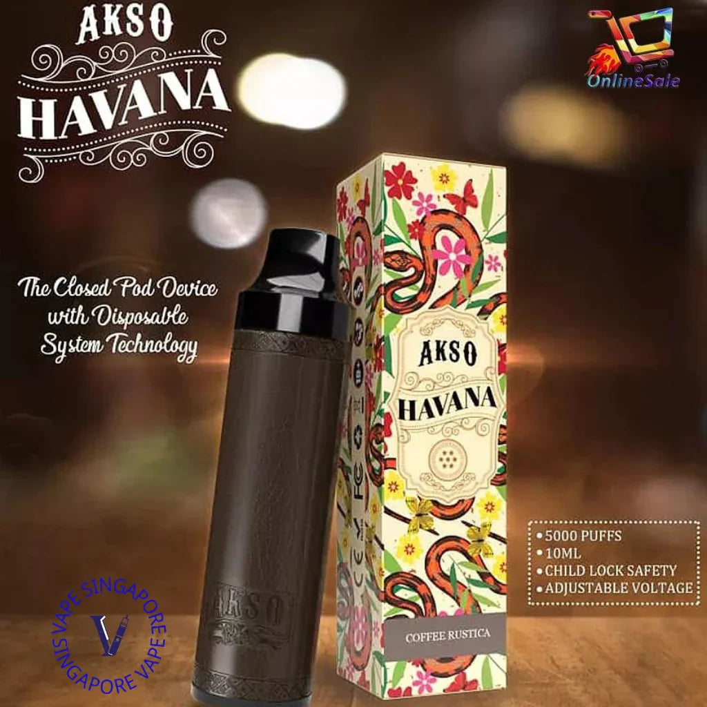 HCigar AKSO HAVANA Pre-fill Pod Kit 600mAh - Vape Singapore SG Vape