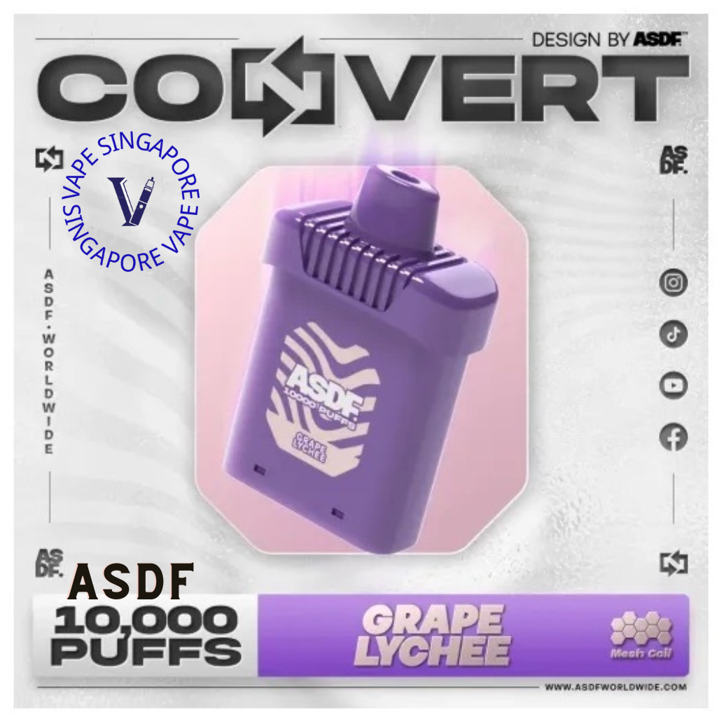 ASDF Convert 10,000 Puff (Prefilled Pod) - Vape Singapore SG Vape