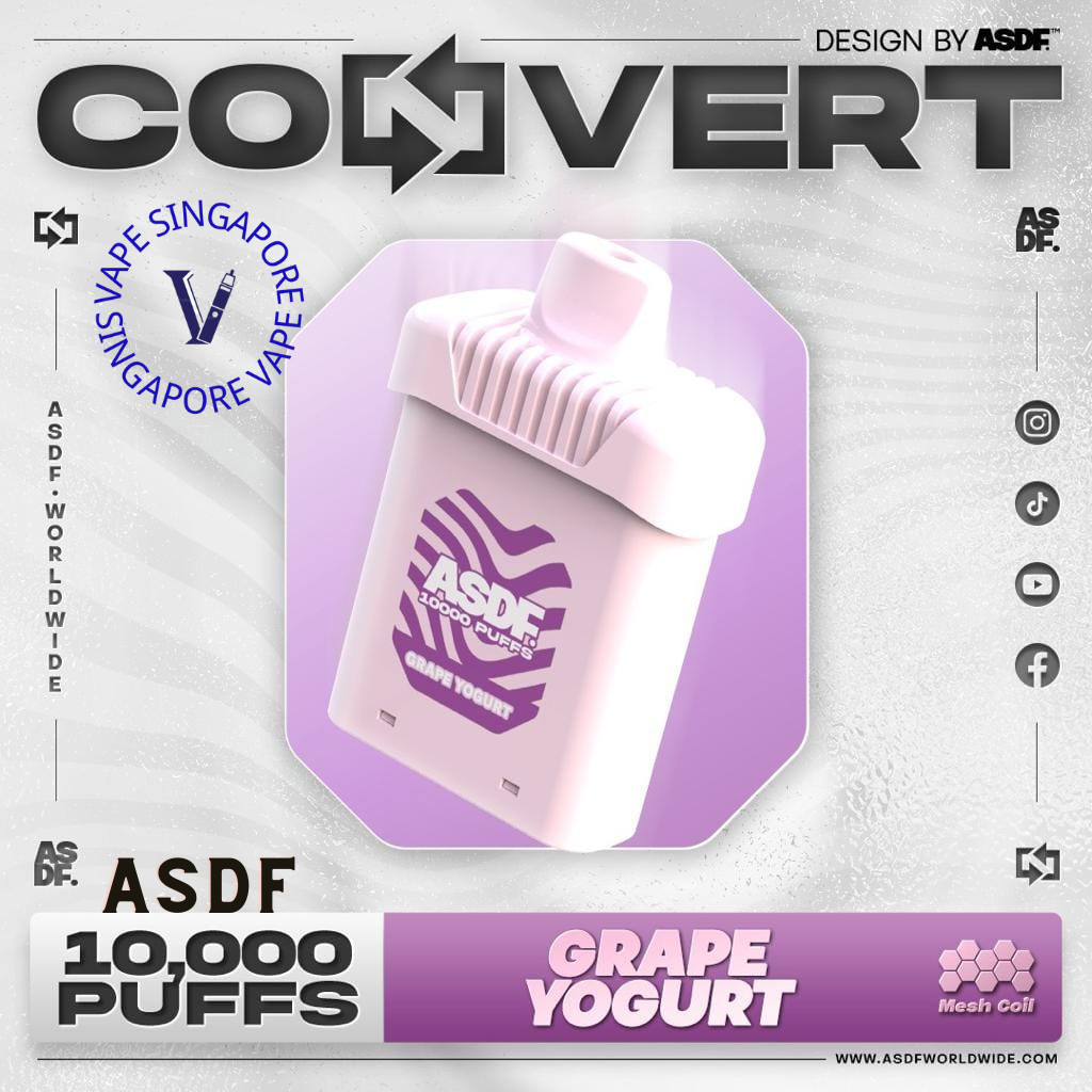 ASDF Convert 10,000 Puff (Prefilled Pod) - Vape Singapore SG Vape