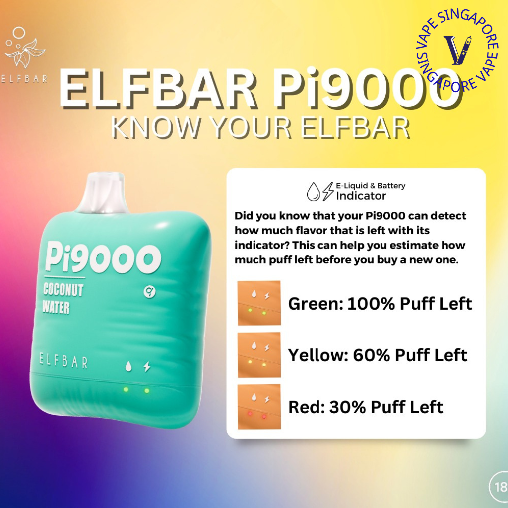 Elf Bar PI 9000 Puff Disposable Vape (Elf Bar BC) - Vape Singapore SG Vape