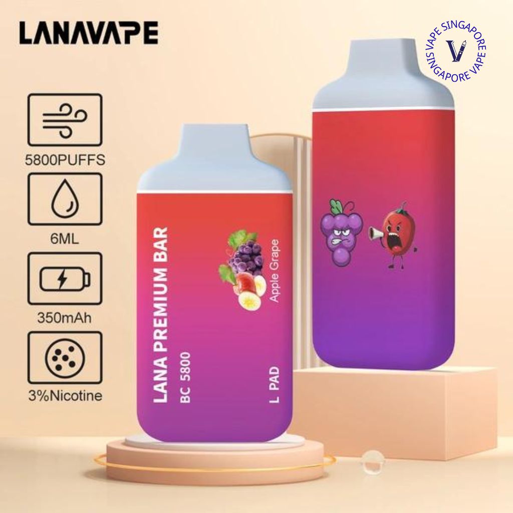 Lana Premium Bar 5800 puff disposable vape - Vape Singapore SG Vape