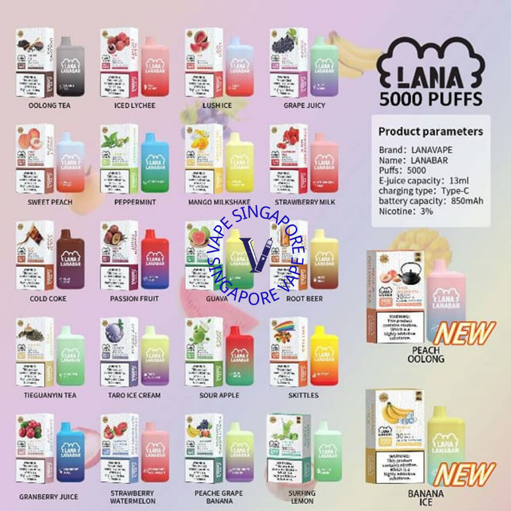 Lana bar 5000 puff disposable vape - Vape Singapore SG Vape