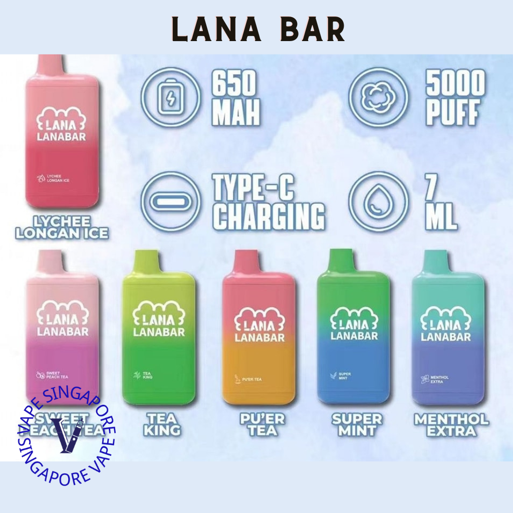 Lana bar 5000 puff disposable vape - Vape Singapore SG Vape