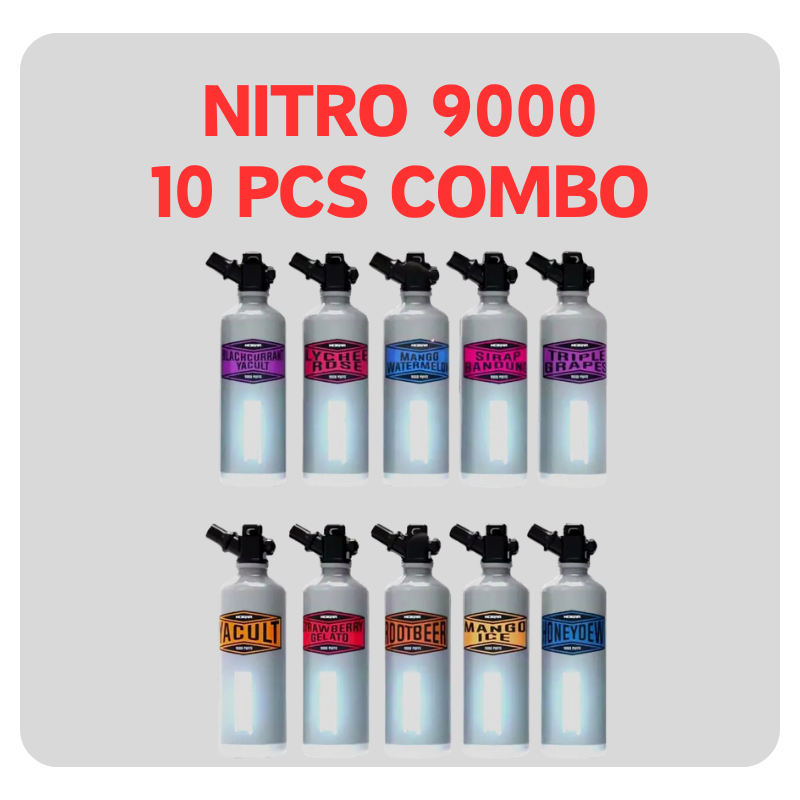 Nitro 9000 Puff 10 Pcs Combo - Vape Singapore SG Vape