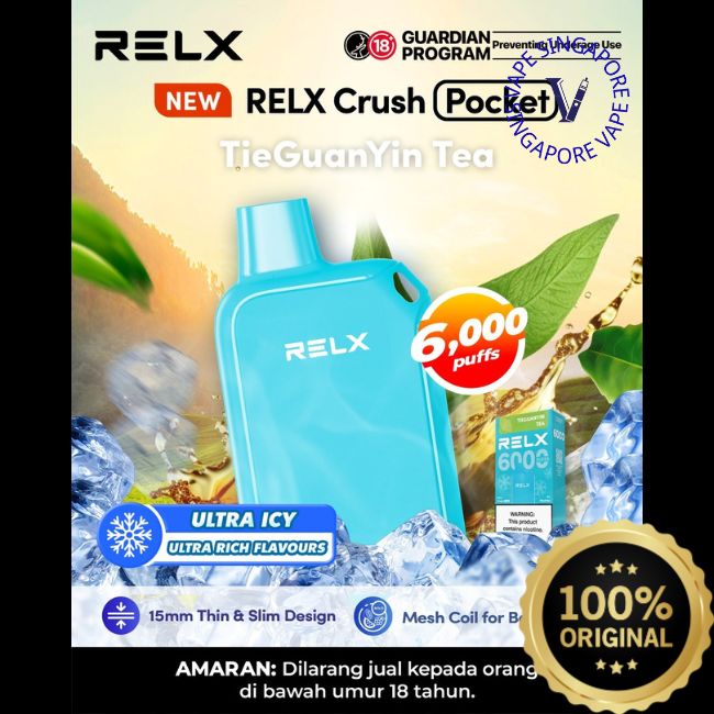 RELX Crush Pocket 6000 Puff Disposable Vape - Vape Singapore SG Vape