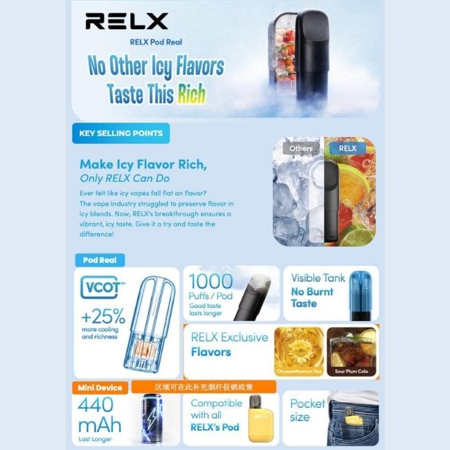 Relx Pod Real 3% - Vape Singapore SG Vape