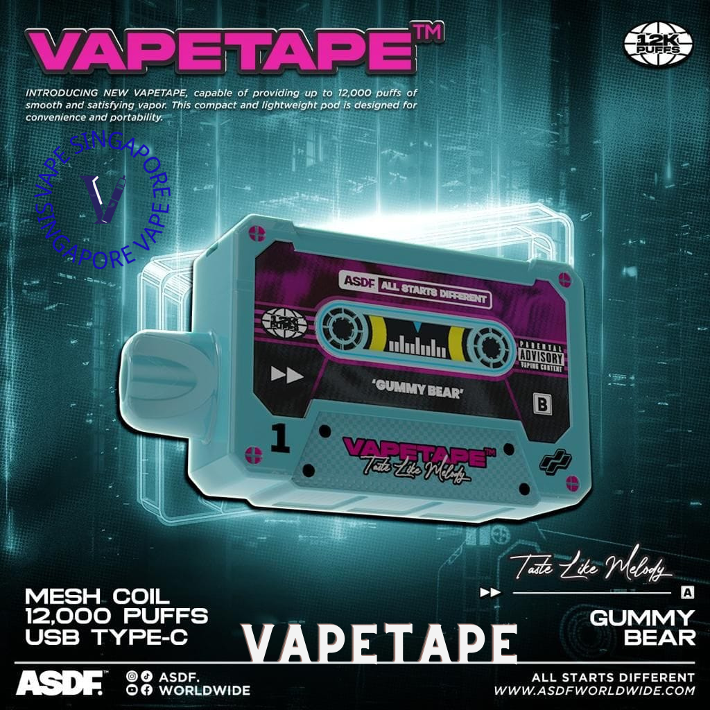 Vape Tape 12,000 puff disposable vape - Vape Singapore SG Vape