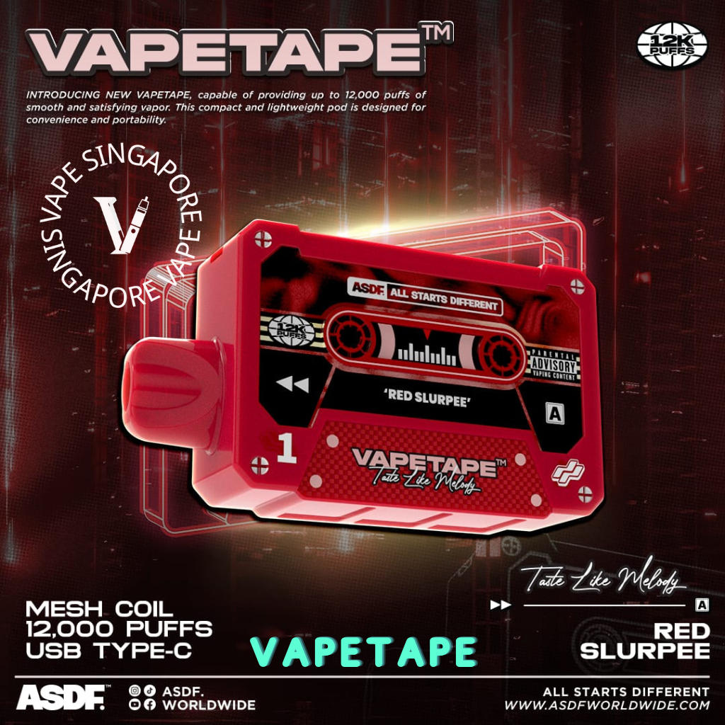 Vape Tape 12,000 puff disposable vape - Vape Singapore SG Vape