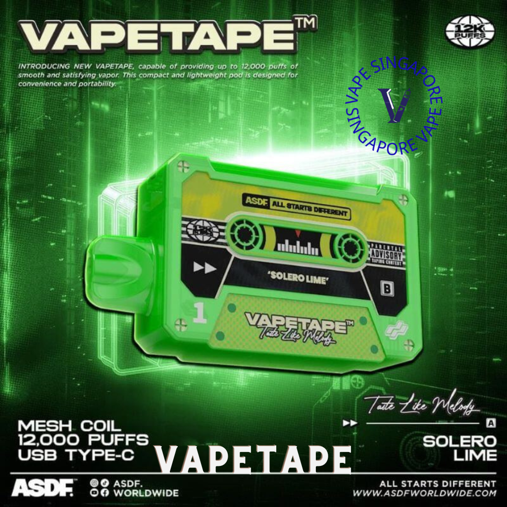 Vape Tape 12,000 puff disposable vape - Vape Singapore SG Vape