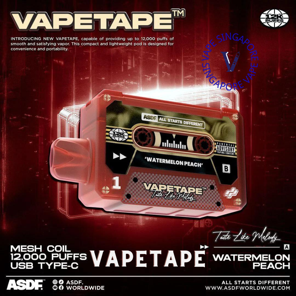 Vape Tape 12,000 puff disposable vape - Vape Singapore SG Vape