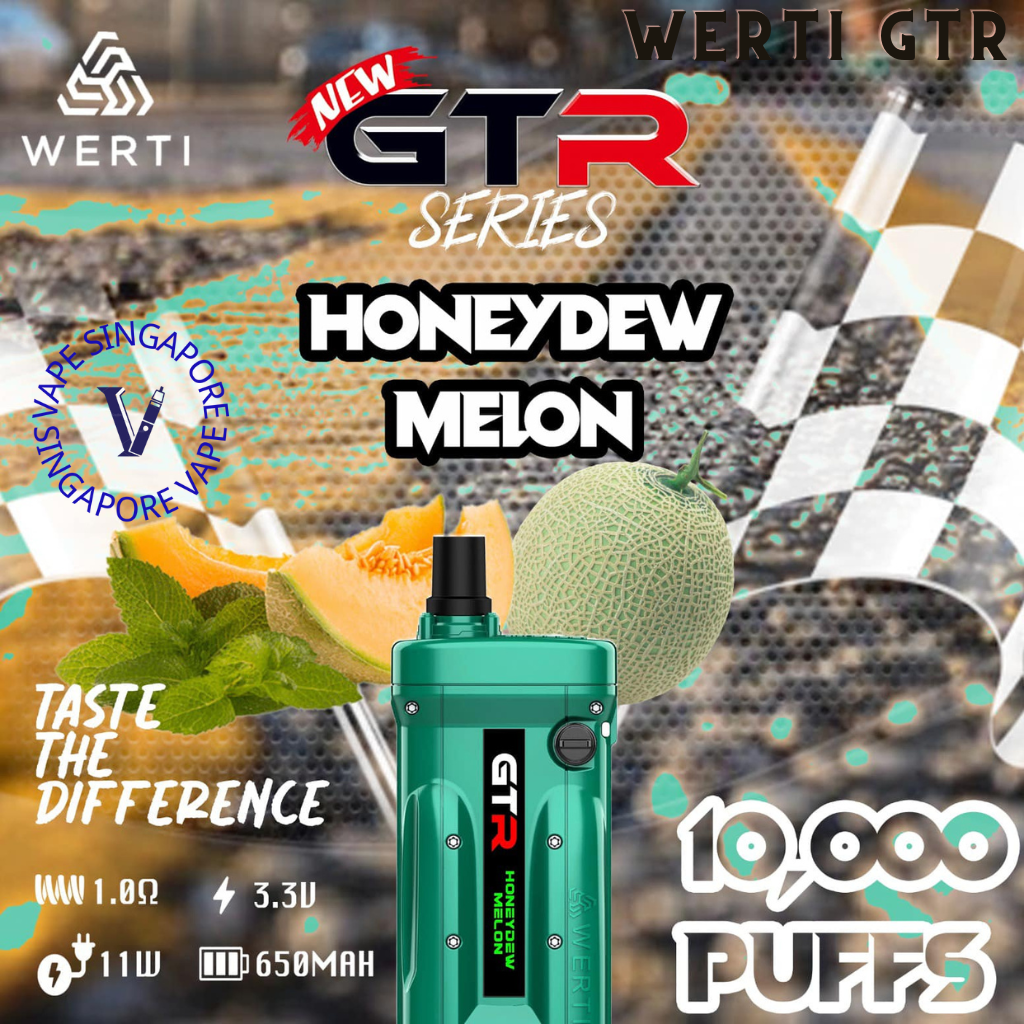 Werti GTR 10,000 puff disposable vape - Vape Singapore SG Vape